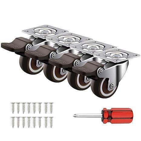 4 kółka śred. 3,2cm na płytcie obrotowej + hamulce na Arena.pl