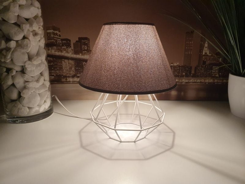 Lampka nocna 1xE27 PATI WHITE/GREY zdjęcie 3