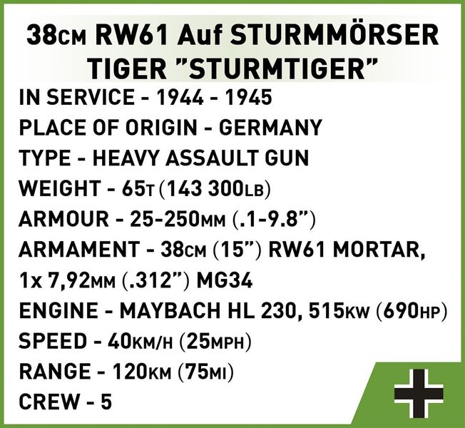 Klocki 38 cm Sturmmorser Sturmtiger zdjęcie 11