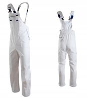Spodnie robocze ogrodniczki ochronne do pracy malarskie białe r. 54 L