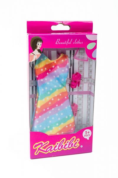 Ubranka dla Lalek SUKIENKA OKULARY BUTY suknia Ciuchy #A1 zdjęcie 5