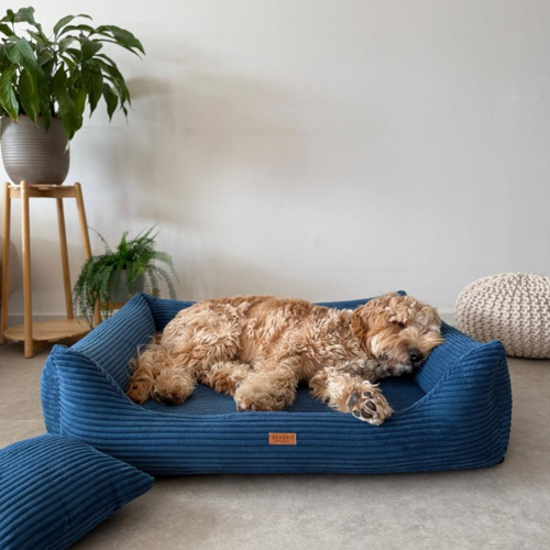 Ortopedyczne legowisko RIMINI granatowy M – Pianka VISCO MEMORY na Arena.pl