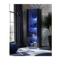 Witryna Stojaca Półka Salon Szafka  Czarny