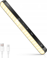 LAMPA LED z czujnikami ruchu, USB, akumulator, magnes - do szafy/sypialni
