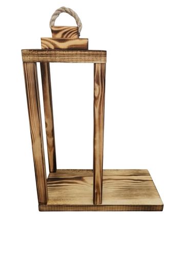 Lampion drewniany z krzyżem Latarnia 40cm Baza pod stroik Kwiaty Dekor nr3 na Arena.pl