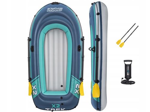 Ponton Dmuchany 2 Osobowy Hydro-force Trek X2 + Pompka Wiosła Bestawy 61153 na Arena.pl