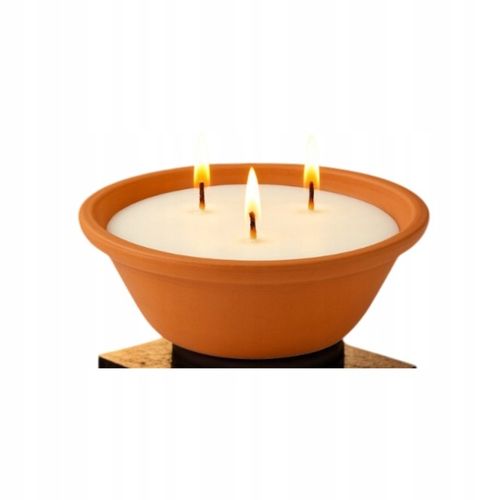 2X ZNICZ CERAMICZNY GLINIANY PARAFINOWY ZALEWANY 20CM 600g NA GRÓB GLINIAK na Arena.pl