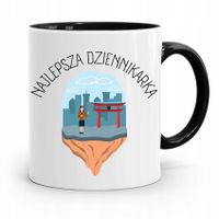 Kubek Czarny Prezent Dla Dziennikarza Reportera Z Nadrukiem Ze Zdjęciem