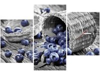 60CM 90 ZEGAR 3 ELEM JAGODY ROZSYPCE ŚCIENNY