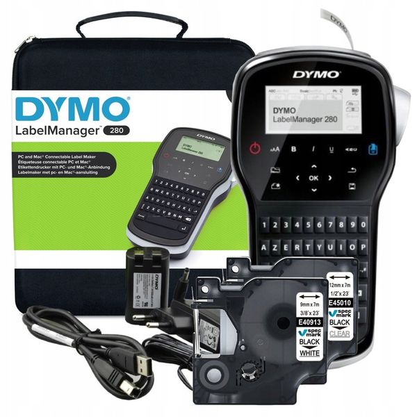 Drukarka etykiet DYMO LabelManager LM280 zestaw walizkowy + 2 taśmy zdjęcie 1