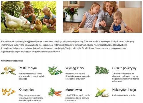 Karma Kurka Naturka PISKLĘ z ziołami i pokrzywą pasza drób na Arena.pl