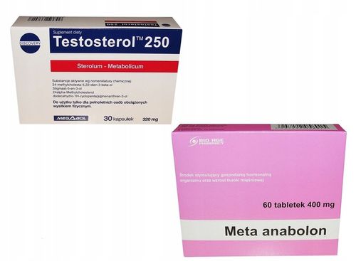 Mocny Preparat Testosterol + Meta Masa Siła libido Testosteron sterole na Arena.pl