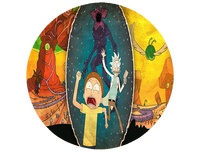 Opłatek na tort Rick i Morty