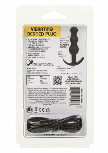 calexotics boundless vibrating beaded plug silikonowy, wibrujący, ipx7 na Arena.pl
