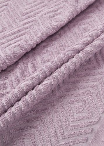 Ręcznik z wypukłą strukturą Jacqui liliowe 2 sztuki 30 x 50 cm na Arena.pl