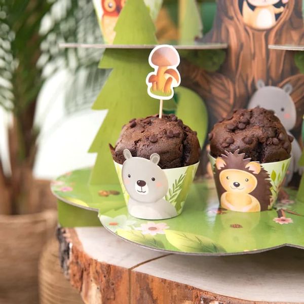 Papilotki do muffinek Leśni przyjaciele, 6 szt. zdjęcie 2