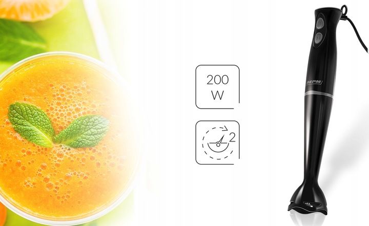 Blender ręczny MPM MBL-18/C 200 W uchwyt czarny zdjęcie 3