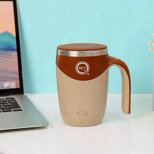 AUTOMATYCZNY KUBEK TERMICZNY 380 ML MAGNETYCZNE MIESZADŁO USB DLA KAWOSZY na Arena.pl