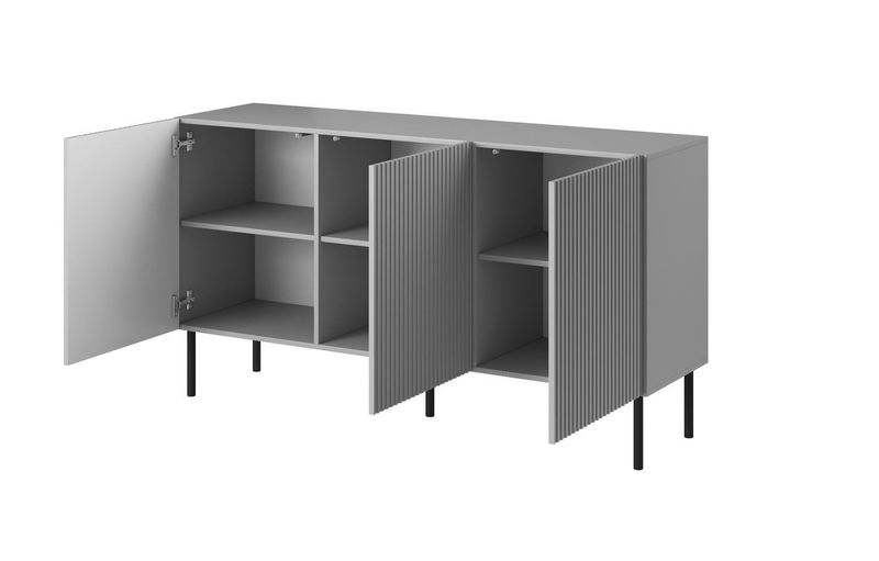 Komoda szeroka Harbin szara/czarna zdjęcie 3