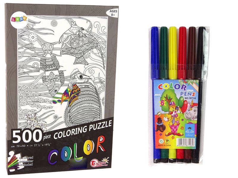 Puzzle Do Kolorowania 500 Elementów Ryby Ocean zdjęcie 1