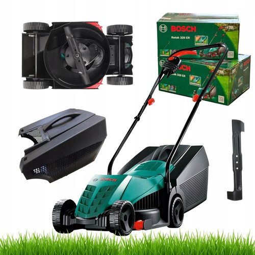 BOSCH ROTAK 320 ER Kosiarka elektryczna 1200W 32CM regulacja KOSZ 31L na Arena.pl