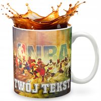 KUBEK 330ml GRAFIKA PREZENT ŚWIĘTA WZÓR - KOSZYKÓWKA SPORT + IMIĘ