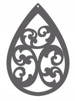 Zawieszka dekor ozdoba ażurowa dekoracja Z12 szara