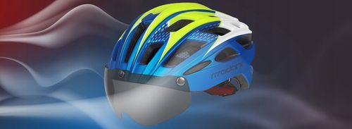 Kask rowerowy z szybą HT19 - madani na Arena.pl