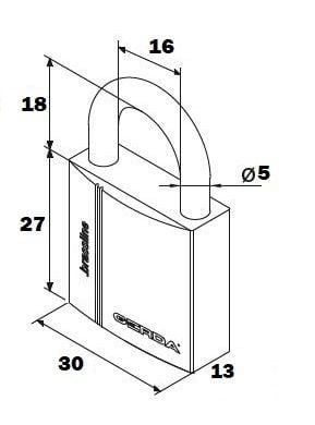 GERDA BRAS LINE 10 KŁÓDKI SYSTEM JEDNEGO KLUCZA 30 na Arena.pl