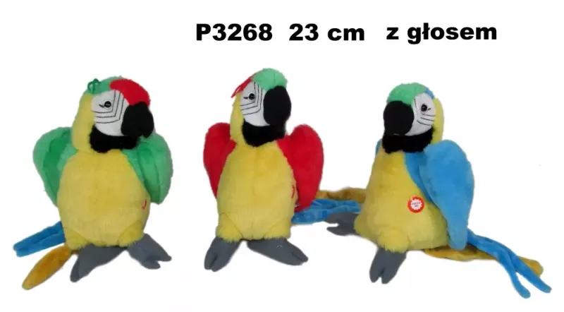 Pluszak Papuga z Glosem 25cm Sa zdjęcie 1