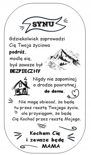 Srebrny Nieśmiertelnik Grawer Prezent dla Syna od Mamy Naszyjnik Męski BOX na Arena.pl