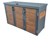 Zabudowa koszy na śmieci wiata obudowa kubłów 177x65x110 cm 3x120L TKD333