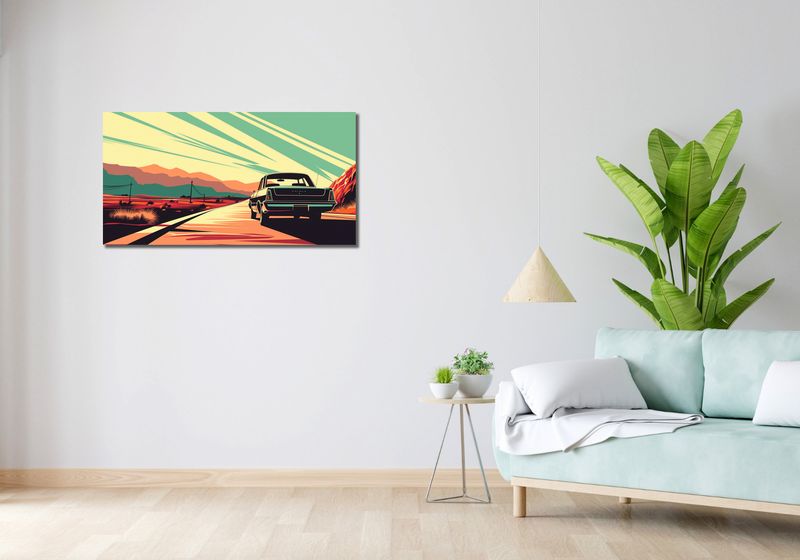 Obraz 100x50cm Droga przez Pustynię zdjęcie 2