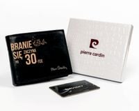 Portfel Pierre Cardin z GRAWEREM czarny prezent dla NA URODZINY dużo wzorów