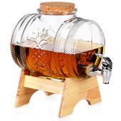 Beczka Szklana Słój Beczułka Antałek na Napoje Wódkę Bimber Wino Alkohol 3L