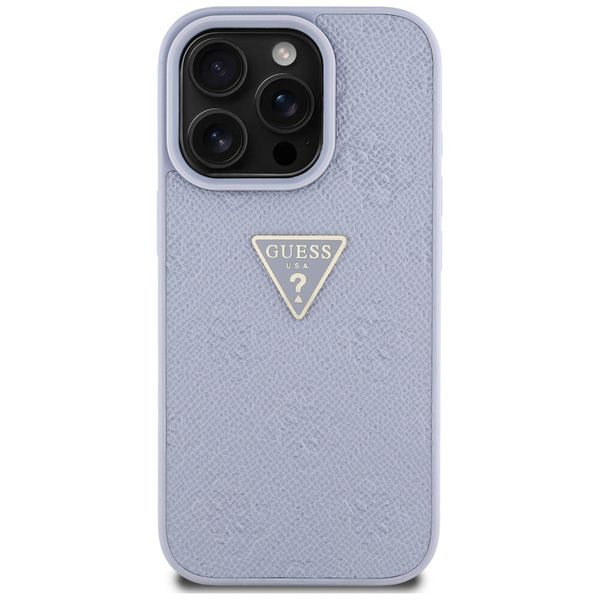 etui guess hot stamp 4g pattern triangle metal logo do iphone 16 pro zdjęcie 3