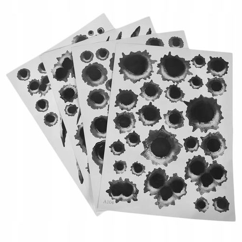 Naklejka 3D samochód dziury po kulach zadrapanie pazury auto tuning krecha na Arena.pl