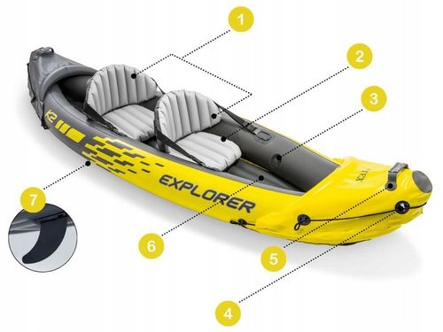Kajak 2os. Explorer K2 Intex 68307 Pompka Wiosla MODEL 2024 na Arena.pl