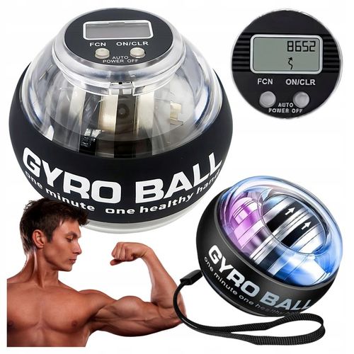 Powerball Kula Żyroskopowa Licznik LED do ćwiczeń nadgarstka Ściskacz RGB na Arena.pl