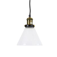 Lampa wisząca sufitowa zwis szklana żyrandol retro transparentna BL017