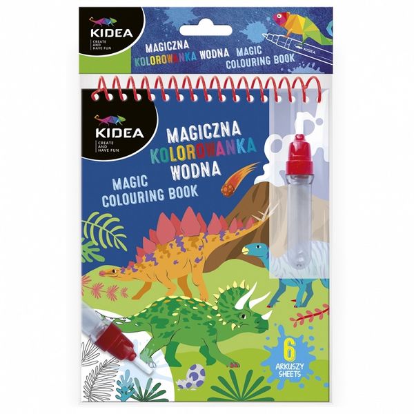 MAGICZNA  KOLOROWANKA WODNA DINOZAURY KIDEA zdjęcie 1
