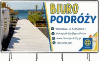 BANER REKLAMOWY 300x150 cm RÓŻNE WZORY projekt w cenie BIURO PODRÓŻY
