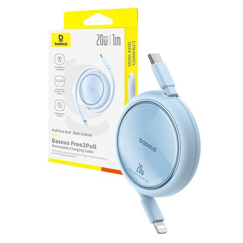 kabel usb baseus free2pull usb-c do ip 20w 1m (niebieski) na Arena.pl