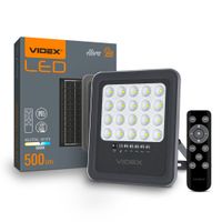 Naświetlacz solarny LED 500lm 5000mAh neutralny biały + pilot sterowania