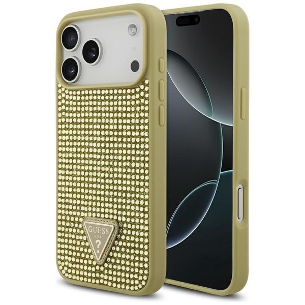Etui Guess Rhinestone Triangle Logo do iPhone 17 Pro Max złoty zdjęcie 1