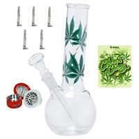zestaw bongo 22 cm + młynek grzyb + 5x sitko łyżeczka + samarka