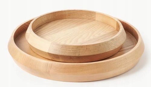 Komplet tac dekoracyjnych z drewna jesionowego Copenhagen, 2 elem. na Arena.pl