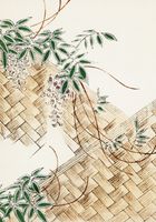 Plakat 70x100cm Wisteria, Bijutsukai Japoński Vintage do Salonu