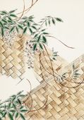 Plakat 70x100cm Wisteria, Bijutsukai Japoński Vintage do Salonu