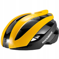 Kask rowerowy uniwersalny regulowany rozmiar L czarno-żółty